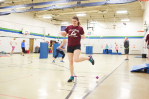 UWL Physical Therapy student Abigail Bishop says setting up a fitness program at La Crosse’s Summit Elementary School has challenged her to get creative and provide variety of exercises to keep staff motivated. 