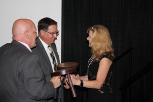 Photo: From left, Bob Adams, OPA-C from Mayo Health System, and Gene Roberts, PA-C from Gundersen Health System, were recognized for their service to the PA program during the program’s 20th anniversary celebration in October. 