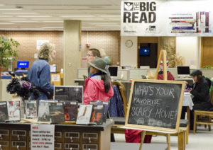Photo of UW-Parksdie library's Big Read banner