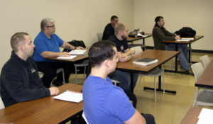 Photo of students taking a new UW-Superior class to help student veterans adjust to civilian and academic life.