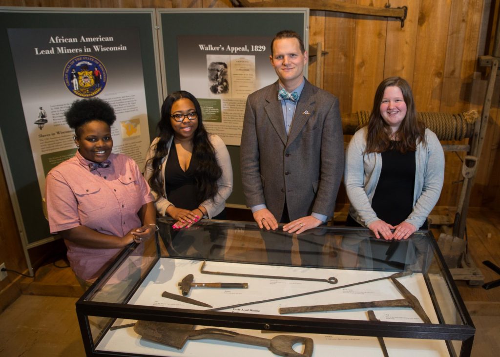 Photo of Simone Rand, Deja Roberson, Dr. Eugene Tesdahl, and Winnie Redfearn