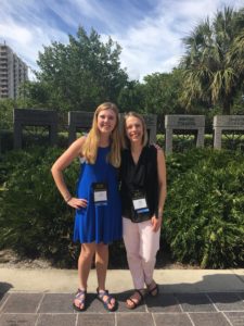 Photo of Alyssa Nelson, a UWL education major and special education minor, left, did her student teaching in the spring semester. She presented at the National Conference on Undergraduate Research in early April. Nelson has already presented with faculty member Leslie Rogers, right, at two other national conferences.