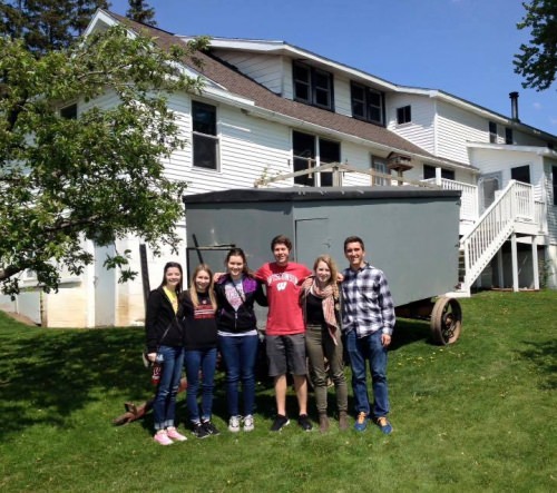 Photo of students in the Wisconsin Express program in 2016. The program visits communities across Wisconsin to learn about public health dilemmas. COURTESY OF AHEC
