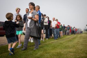 Photo of hungry attendees at the 