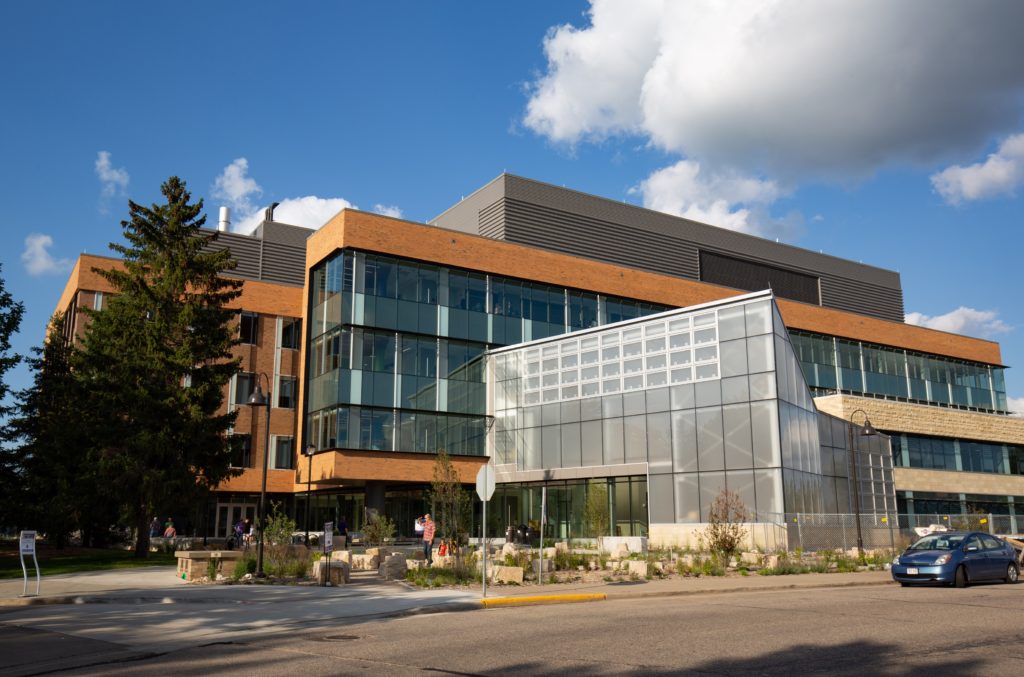 Photo of the exterior of the new UW-Stevens Point Chemistry Biology Building