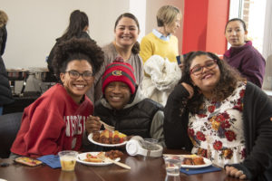 Photo of students, faculty, and staff who gathered Nov. 2 to celebrate the opening of the Black Cultural Center at UW-Eau Claire.