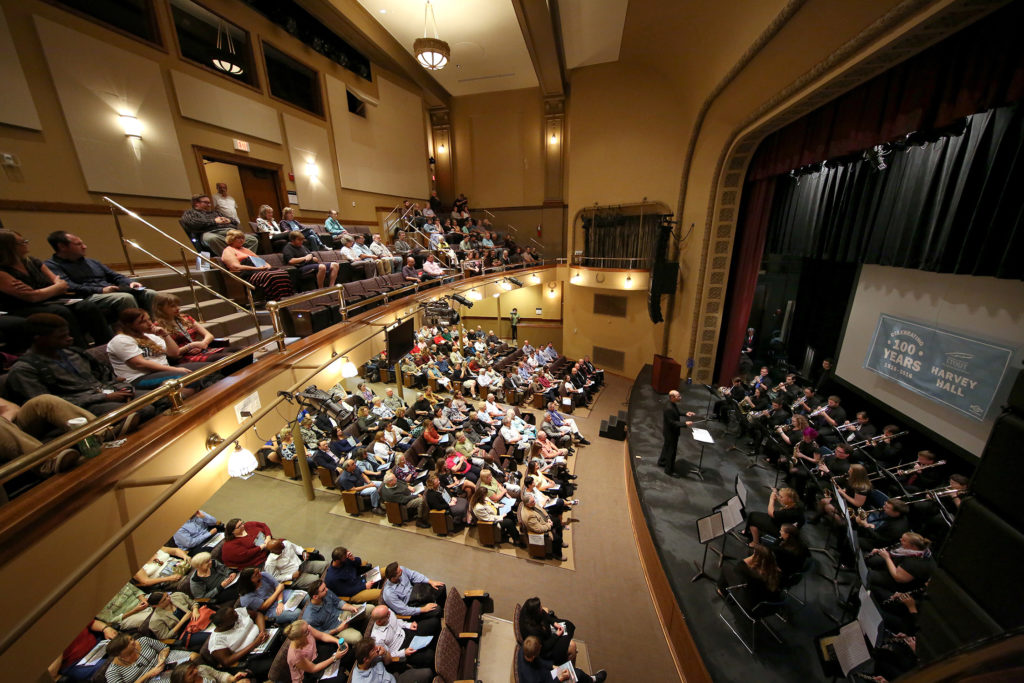 Photo of UW-Stout's historic Harvey Hall, which will be a venue of the new Red Cedar Film Festival debuting July 2019.