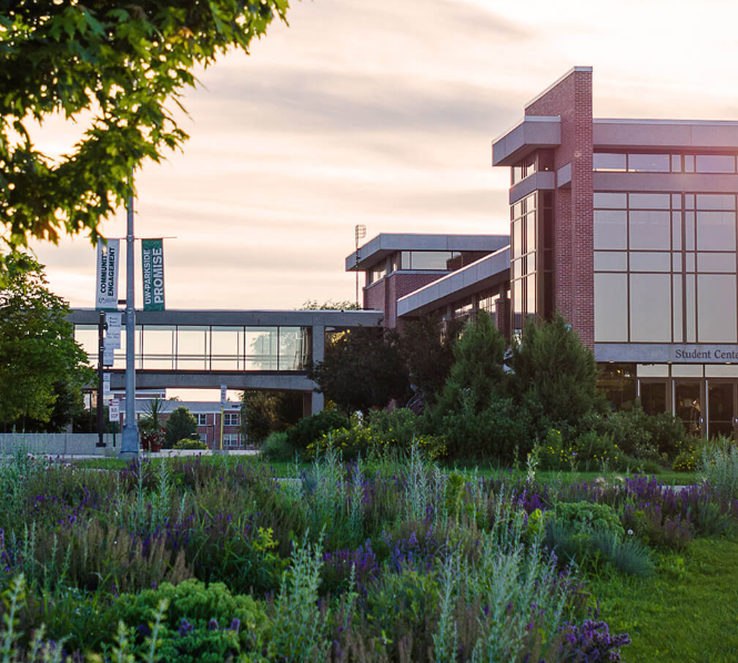 Outdoor view of a UW-Parkside academic building.