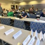 This photo was taken of participants at the October 27, 2023, University of Wisconsin System Shared Governance Council meeting at the Pyle Center in Madison. 