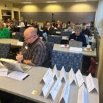 This photo was taken of participants at the October 27, 2023, University of Wisconsin System Shared Governance Council meeting at the Pyle Center in Madison. 