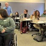 This photo was taken of participants at the October 27, 2023, University of Wisconsin System Shared Governance Council meeting at the Pyle Center in Madison. 