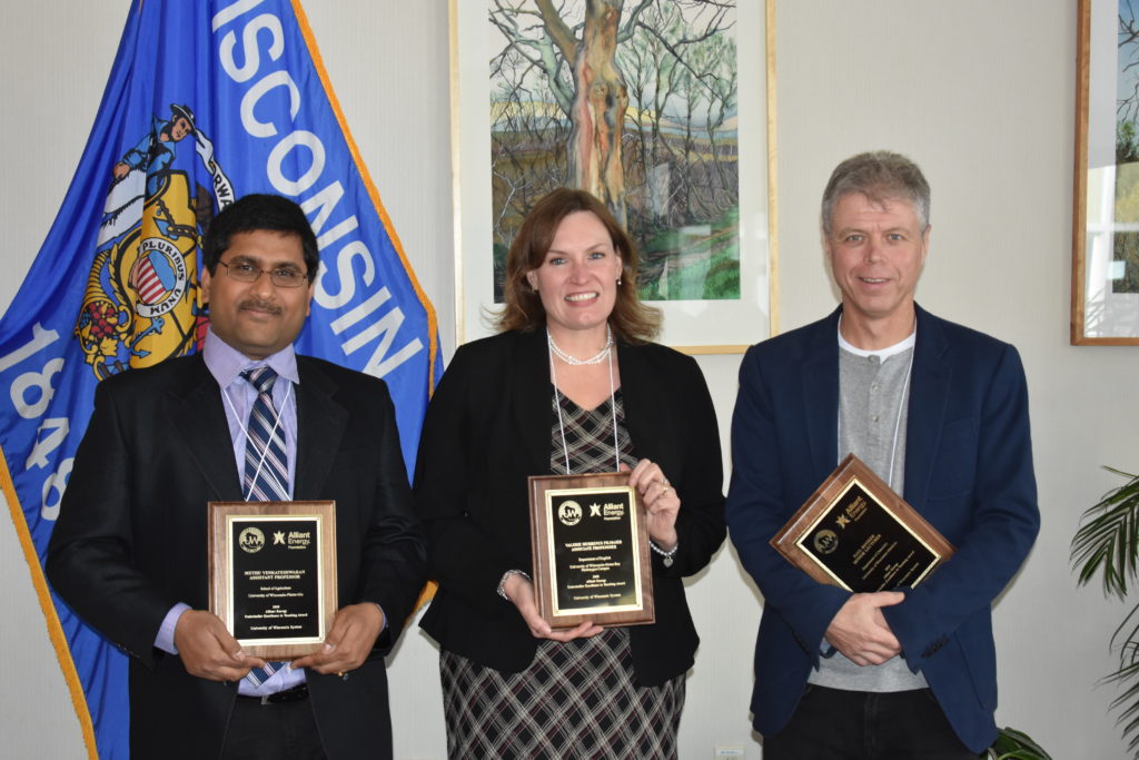 From left: Muthu Venkateshwaran, Valerie Murrenus Pilmaier, Paul Hooker