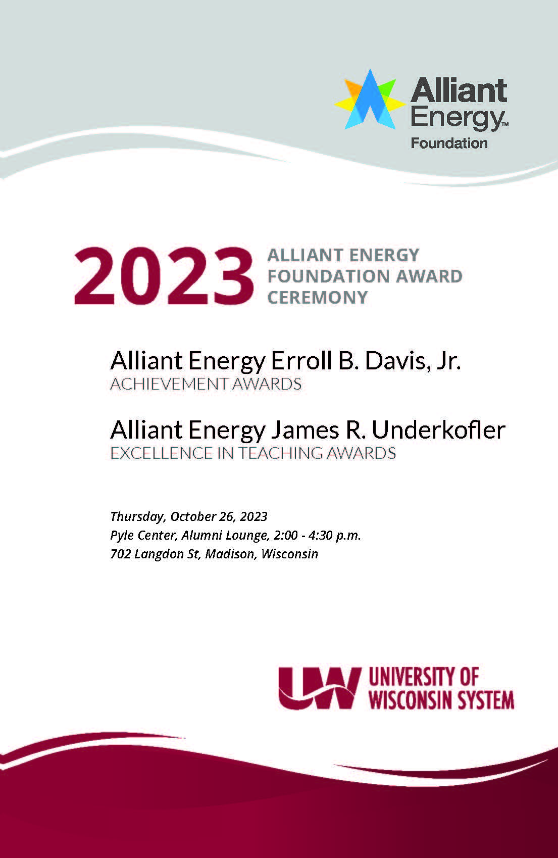 2023 Alliant Energy Foundation Award Poster