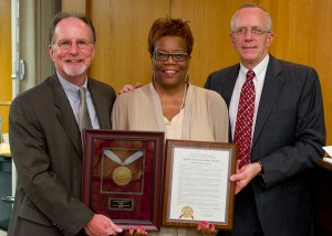 Regent Danae Davis (center)