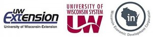 Logos for UW-Extension, UW System, and the Wisconsin Economic Development Corporation 