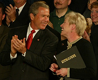 President Bush and Chancellor Zimpher