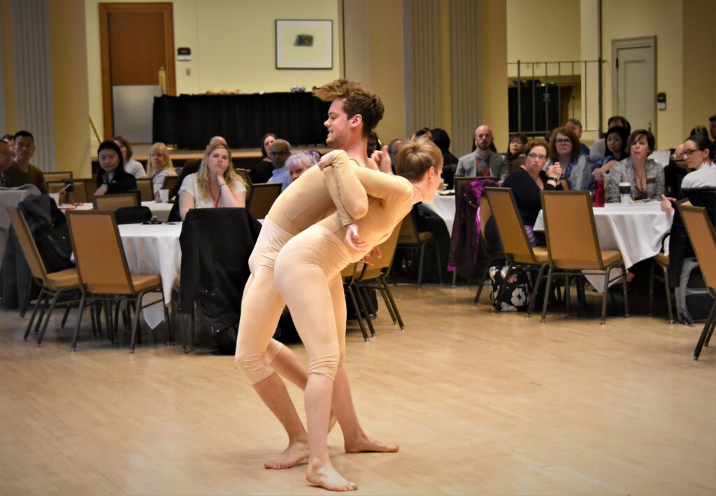 two dancers backbend