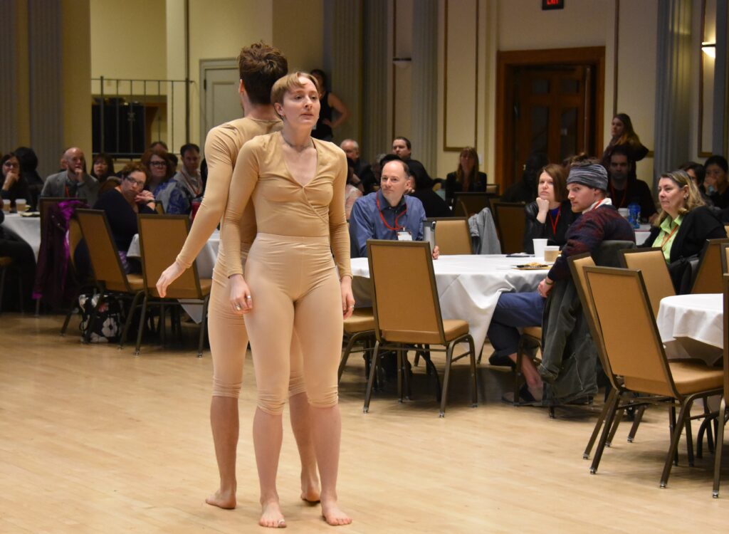 man and woman dance