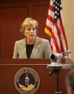 UW-Stevens Point Chancellor Linda Bunnell