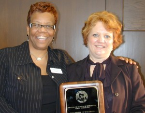 Regent Danae Davis (left) and Professor Patricia Bromley, Program Coordinator