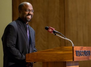 Photo of 2014 Diversity Award winner Brett Carlton Woods, Assistant Professor of Biological Sciences, UW-Whitewater