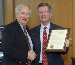 Chancellor Erlenbach and Regent Bradley