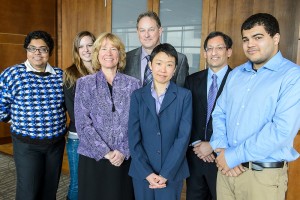 Members of the UW-Whitewater Research Apprenticeship Program are pictured after receiving a Wisconsin Board of Regents Diversity Award during a Board of Regents meeting held in Varsity Hall inside Union South at the University of Wisconsin-Madison on Feb. 6, 2015. (Photo by Bryce Richter / UW-Madison)