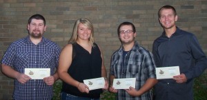 UW-Platteville students (from left) Rodger Williams, Erica McComish, Nick Theisen, and Austin Underdahl