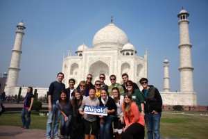 A group of students and I, along with two UWEC professors, traveled to India during the Winterim of 2014. We had an amazing experience in a beautiful country, and met some really great people. This is a group picture we took on a weekend trip to the Taj Mahal!