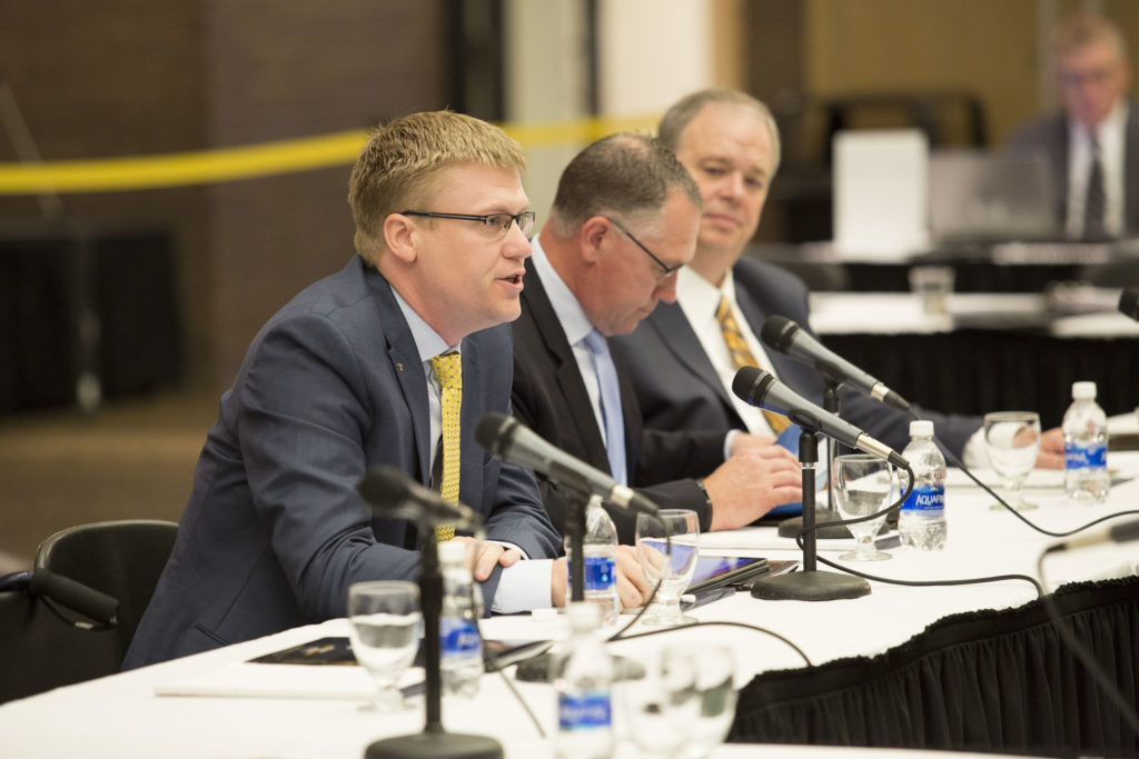 Photo of (far left) Timothy Nelson, Director of Research and Innovation for Mayo Clinic