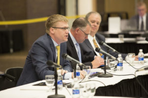 Photo of (far left) Timothy Nelson, Director of Research and Innovation for Mayo Clinic