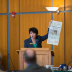 Photo of UW-Parkside Chancellor Debbie Ford during October 2018 meeting hosted by UW-Parkside