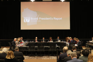 Photo of Board of Regents meeting held December 7, 2018, at UW-La Crosse