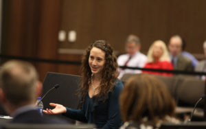 Photo of Britney Trybula, a senior at UW-La Crosse studying Biomedical Sciences with a minor in Psychology, featured in President Cross's Student Spotlight for December 2018