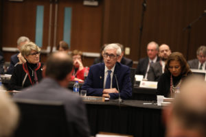 Photo of Regent and Governor-elect Tony Evers taken at UW System Board of Regents meeting hosted by UW-La Crosse in December 2018