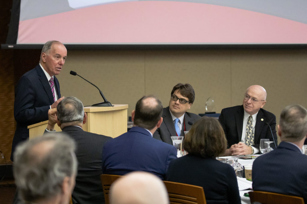 Photo of UW-Madison’s Dr. Robert Dempsey, chair of Neurological Surgery at the University of Wisconsin School of Medicine and Public Health, featured in President Ray Cross's Faculty Spotlight for the March 2019 Board of Regents meeting. (Photo by Craig Wild/UW-Madison)