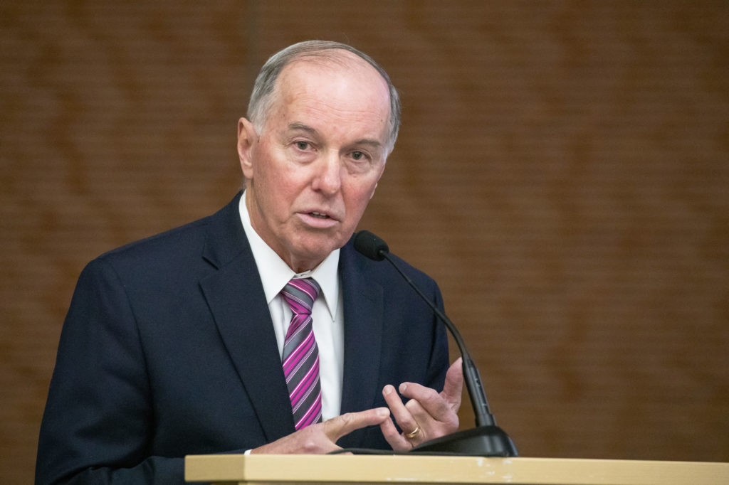 Photo of UW-Madison’s Dr. Robert Dempsey, chair of Neurological Surgery at the University of Wisconsin School of Medicine and Public Health, featured in President Ray Cross's Faculty Spotlight for the March 2019 Board of Regents meeting. (Photo by Craig Wild/UW-Madison)