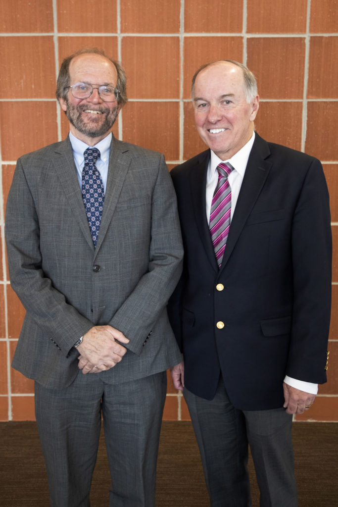 Photo of (from left) Dean Robert Golden and Dr. Robert Dempsey. (Photo by Craig Wild/UW-Madison)