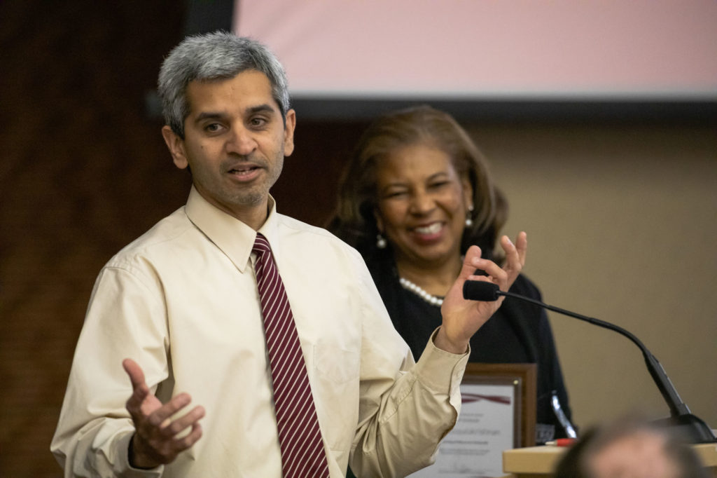 Photo of 2019 Regent Scholar Gokul Gopalakrishman, assistant professor of Engineering Physics at UW-Platteville. (Photo by Craig Wild/UW-Madison)