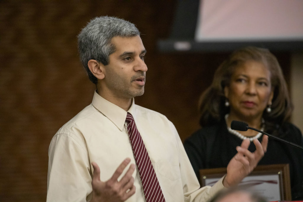 Photo of 2019 Regent Scholar Gokul Gopalakrishman, assistant professor of Engineering Physics at UW-Platteville. (Photo by Craig Wild/UW-Madison)