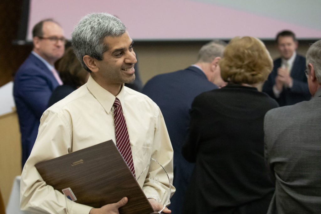 Photo of 2019 Regent Scholar Gokul Gopalakrishman, assistant professor of Engineering Physics at UW-Platteville. (Photo by Craig Wild/UW-Madison)