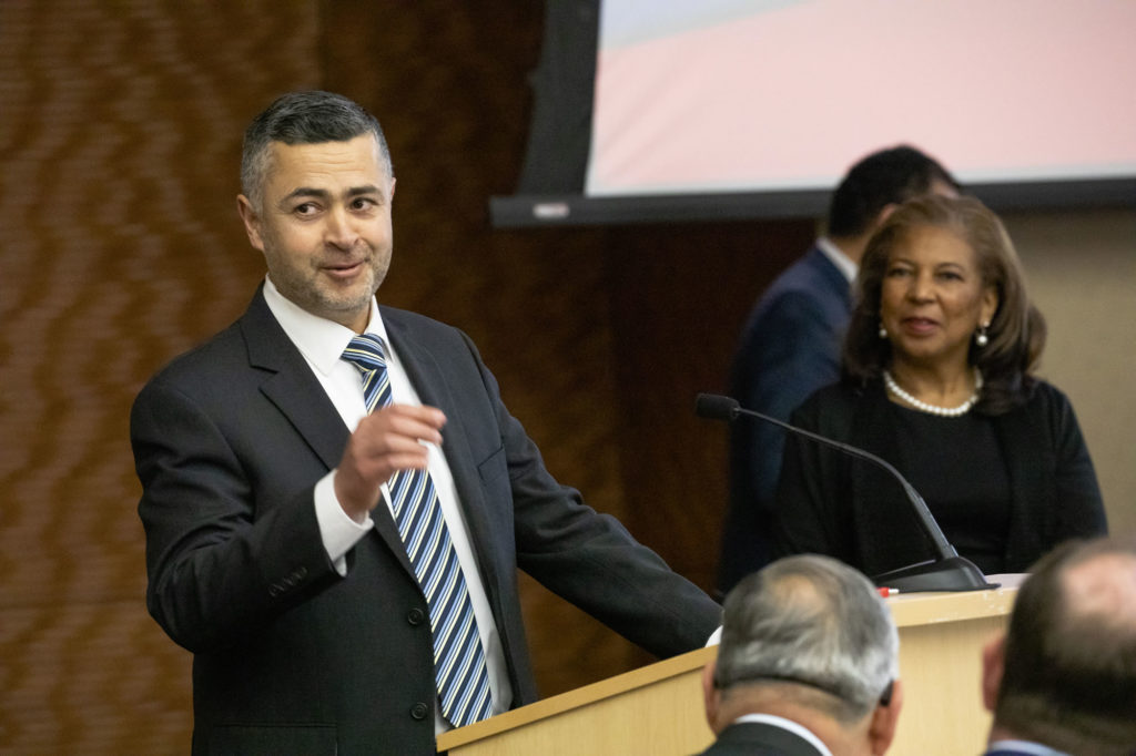 Photo of 2019 Regent Scholar co-recipient Dr. Zaid Altahat, assistant professor of Computer Science at UW-Parkside. (Photo by Craig Wild/UW-Madison)