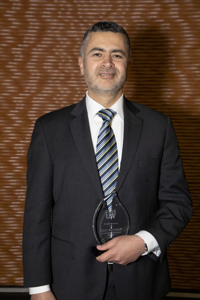 Photo of 2019 Regent Scholar co-recipient Dr. Zaid Altahat, assistant professor of Computer Science at UW-Parkside. (Photo by Craig Wild/UW-Madison)