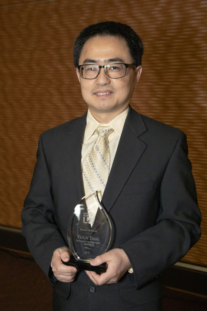 Photo of 2019 Regent Scholar Yijun Tang, associate professor of Analytical Chemistry at UW-Oshkosh. (Photo by Craig Wild/UW-Madison)
