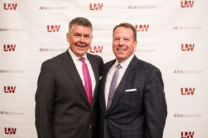 Photo of newly elected leadership for the UW System Board of Regents: (from left) Regent President Drew Petersen and Regent Vice President Michael M. Grebe