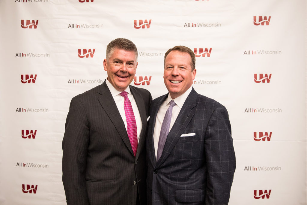 Photo of newly elected leadership for the UW System Board of Regents: (from left) Regent President Drew Petersen and Regent Vice President Michael M. Grebe