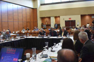 Photo of Early Childhood Development panel: from left, Dipesh Navsaria, Dennis Winters, and S. Mark Tyler