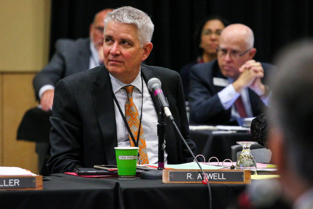 Photo of Regent Robert Atwell at the October 10, 2019, Board of Regents meeting hosted by UW-Superior.