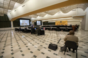 Photo of ballroom at UW-Milwaukee, site of June 2021 Board of Regents meeting