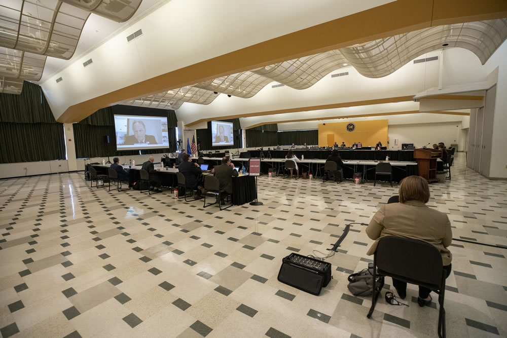 Photo of UW-Milwaukee ballroom, site of the June 2021 Board of Regents meeting